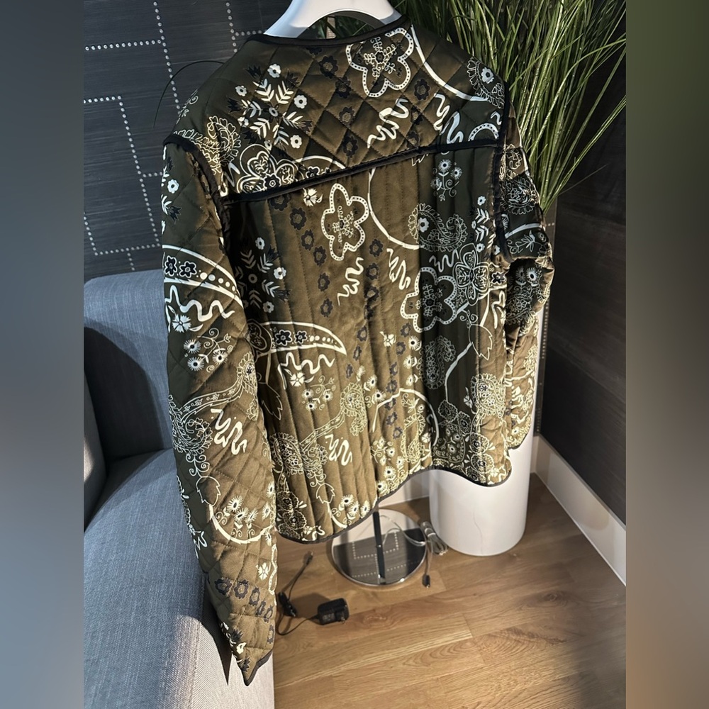 Olive Patterned Women's Jacket - image 7